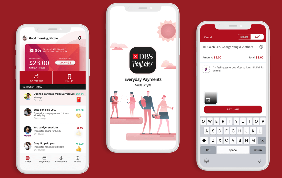 Redesign of an ewallet app, DBS PayLah!